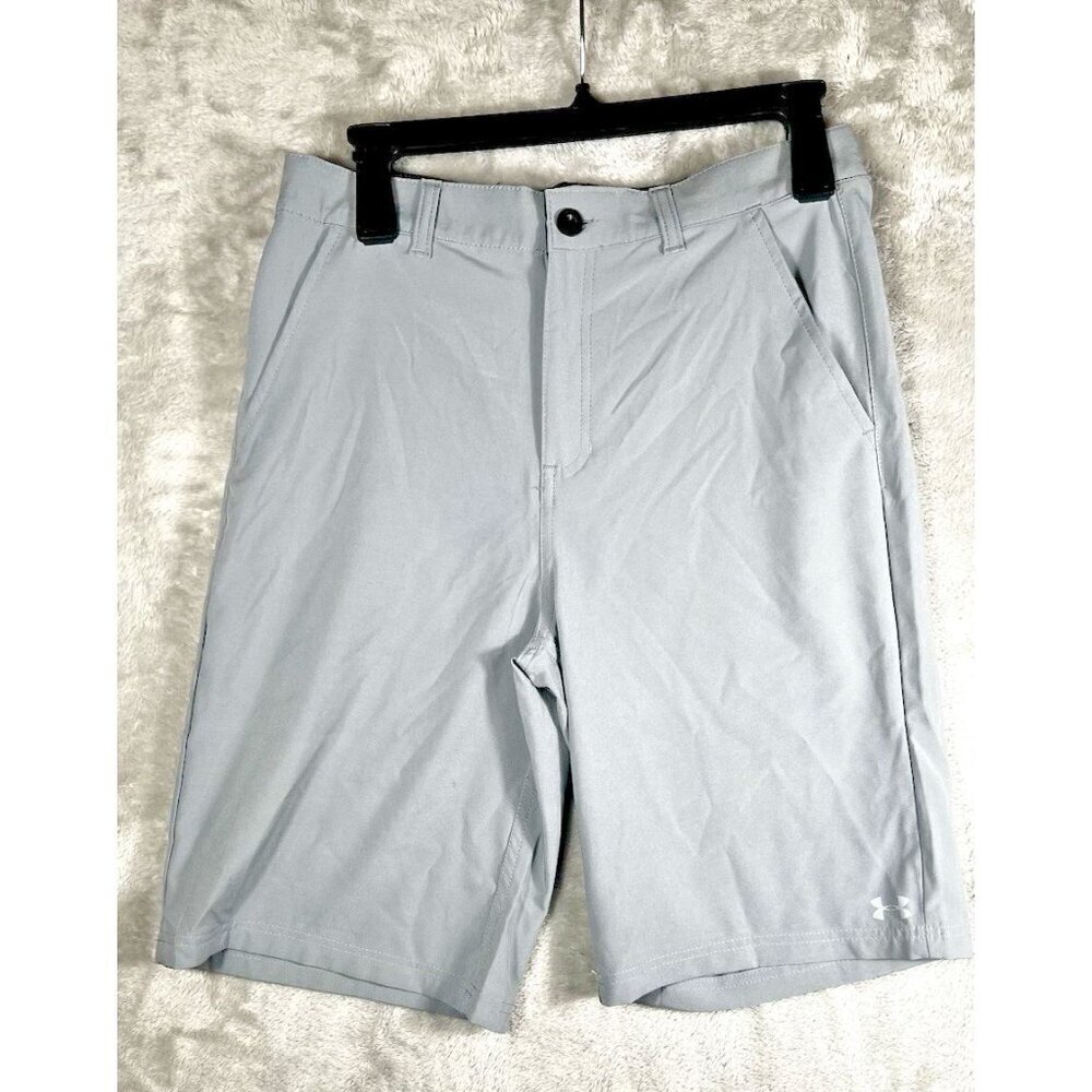Under Armour UA Heat Gear UPF 50 Golf Shorts Boys Size 20 Gray NWT